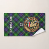 Cimier du clan Farquharson sur tartan (Serviette à main)