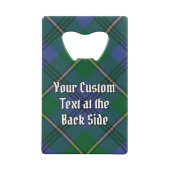 Cimier du clan Johnston sur tartan (Dos)