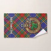 Cimier du clan MacBeth sur tartan (Serviette à main)
