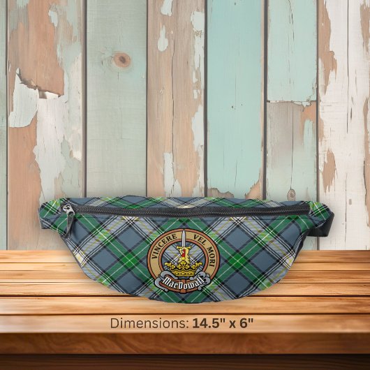 Cimier du clan MacDowall sur tartan