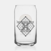 Cimier du clan MacFarlane sur tartan noir et blanc (Verso)