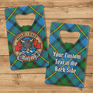 Cimier du clan MacLeod sur tartan de chasse