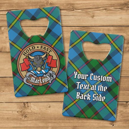 Cimier du clan MacLeod sur tartan de chasse