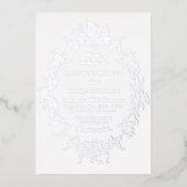 Cimier Floral Classique Élégant Mariage Invitation (Recto)