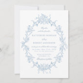Cimier Floral Classique Élégant Mariage Invitation (Devant)