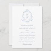 Cimier Floral Classique Élégant Mariage Invitation (Devant)