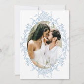 Cimier floral classique Enregistrer la date Carte (Dos)