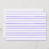 Cimier Floral Violet Photo Baptême Invitation (Dos)