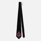 Cimier rose avec Cravate crâne et costumes (Devant)