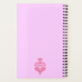 Cimier rose avec plan de crâne et de costumes (Dos)