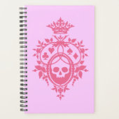 Cimier rose avec plan de crâne et de costumes (Devant)