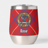 Cimier Rose de clan sur Tartan (Avant)