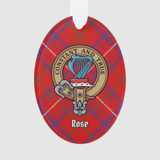 Cimier Rose de clan sur Tartan (devant)