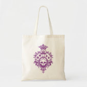 Cimier violet avec Sac fourre-tout crâne et costum (Devant)