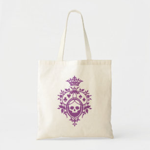 Cimier violet avec Sac fourre-tout crâne et costum