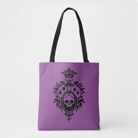 Cimier violet avec Sac fourre-tout crâne et costum (Devant)