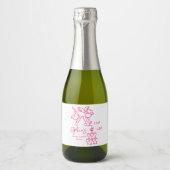 Cin Cin Cherub Hand getekend Cupid Icon Vrijgezell Sparkling Wijnetiket (Voorkant)