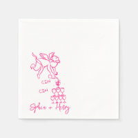 Cin Cin Cherub Hand getrokken Cupido Icon Bruiloft