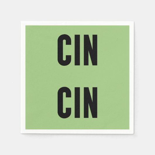 Cin Cin Typography Servet (Voorkant)