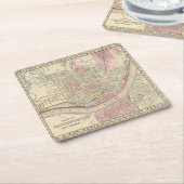 Cincinnati 2 vierkante kartonnen onderzetter (Schuin)