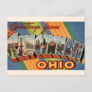 Cincinnati-ansichtkaart uit het verleden briefkaart