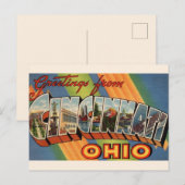 Cincinnati-ansichtkaart uit het verleden  briefkaart (Voorkant / Achterkant)