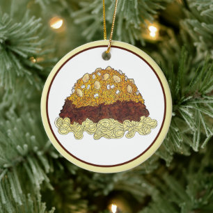 Cincinnati Chili Ohio OH Spaghetti Chili Food Keramisch Ornament