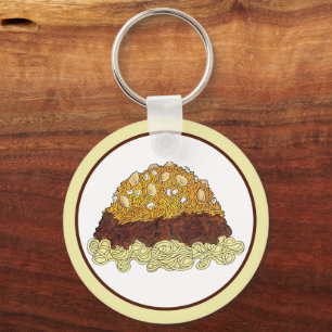Cincinnati Chili Ohio OH Spaghetti Chili Food Sleutelhanger