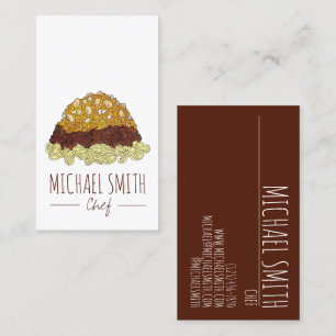 Cincinnati Chili Ohio OH Spaghetti Chili Food Visitekaartje