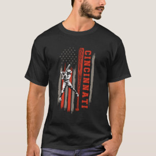 Cincinnati City Honkbal Amerikaanse vlag T-shirt