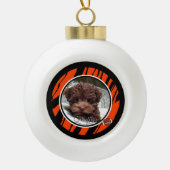 Cincinnati Dog Fan Customizable Keramische Bal Ornament (Voorkant)