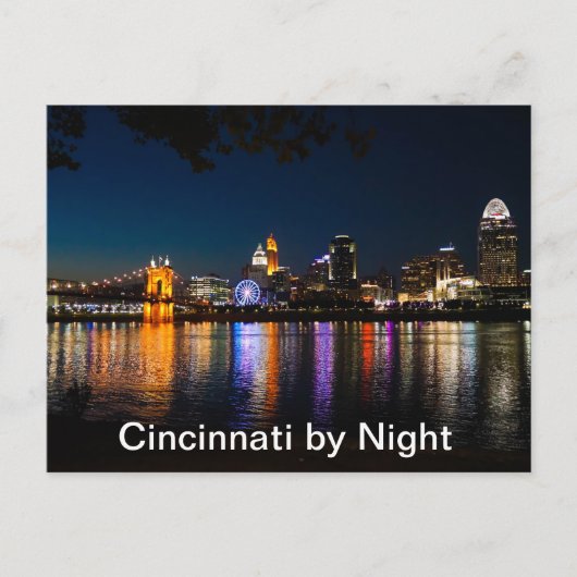 Cincinnati door Night Feestdagenkaart (Voorkant)