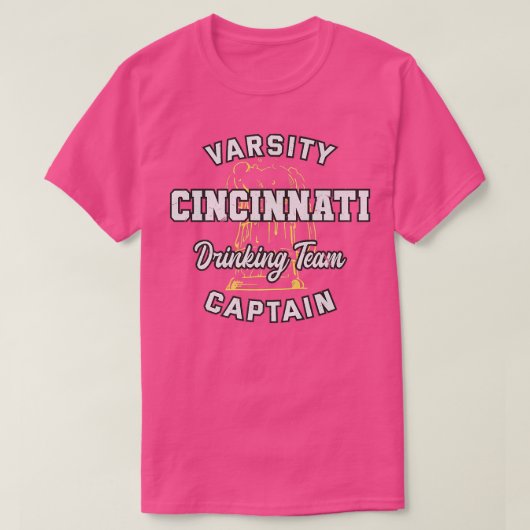 Cincinnati Drink kapitein Ohio Beer Lover O T-shirt (Design voorkant)
