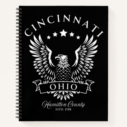 Cincinnati Hamilton County Ohio Vintage Adelaar Notitieboek (Voorkant)