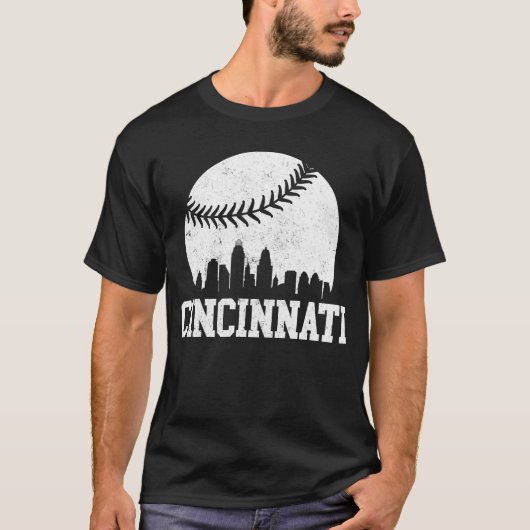 Cincinnati honkbal Distress Gameday T-shirt (Voorkant)