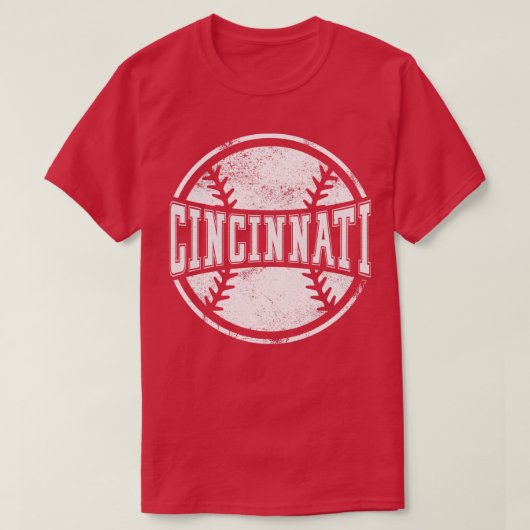 Cincinnati Honkbal Team Gift T-shirt (Design voorkant)