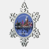 Cincinnati in graffiti tin sneeuwvlok ornament (Rechts)