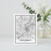 Cincinnati Map Feestdagenkaart (Staand voorkant)