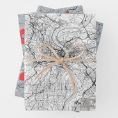 Cincinnati Map Inpakpapier Vel (In situ)