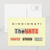 CINCINNATI Nasty depuis 1788 Carte postale (Devant / Derrière)