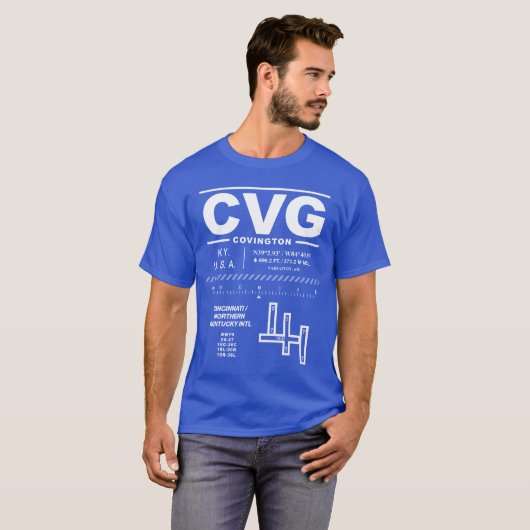 Cincinnati Nor. Kentucky Int'l Airport CVG T-shirt (Voorkant volledig)