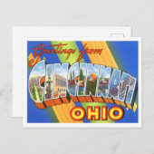 Cincinnati, Ohio Big Letters Briefkaart (Voorkant / Achterkant)