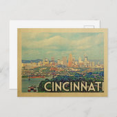 Cincinnati Ohio Briefkaart Vintage Travel (Voorkant / Achterkant)