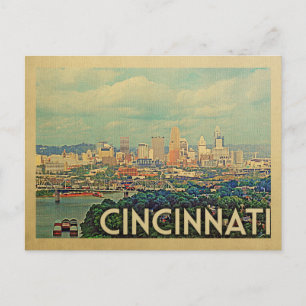 Cincinnati Ohio Briefkaart Vintage Travel