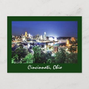 Cincinnati, Ohio, de koningin City. Briefkaart