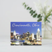 Cincinnati, Ohio, de koningin City. Briefkaart (Staand voorkant)