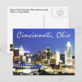 Cincinnati, Ohio, de koningin City. Briefkaart (Voorkant / Achterkant)