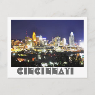 Cincinnati, Ohio, de koningin City. Briefkaart