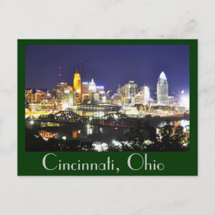 Cincinnati, Ohio, de koningin City. Briefkaart