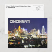 Cincinnati, Ohio, de koningin City. Briefkaart (Voorkant / Achterkant)